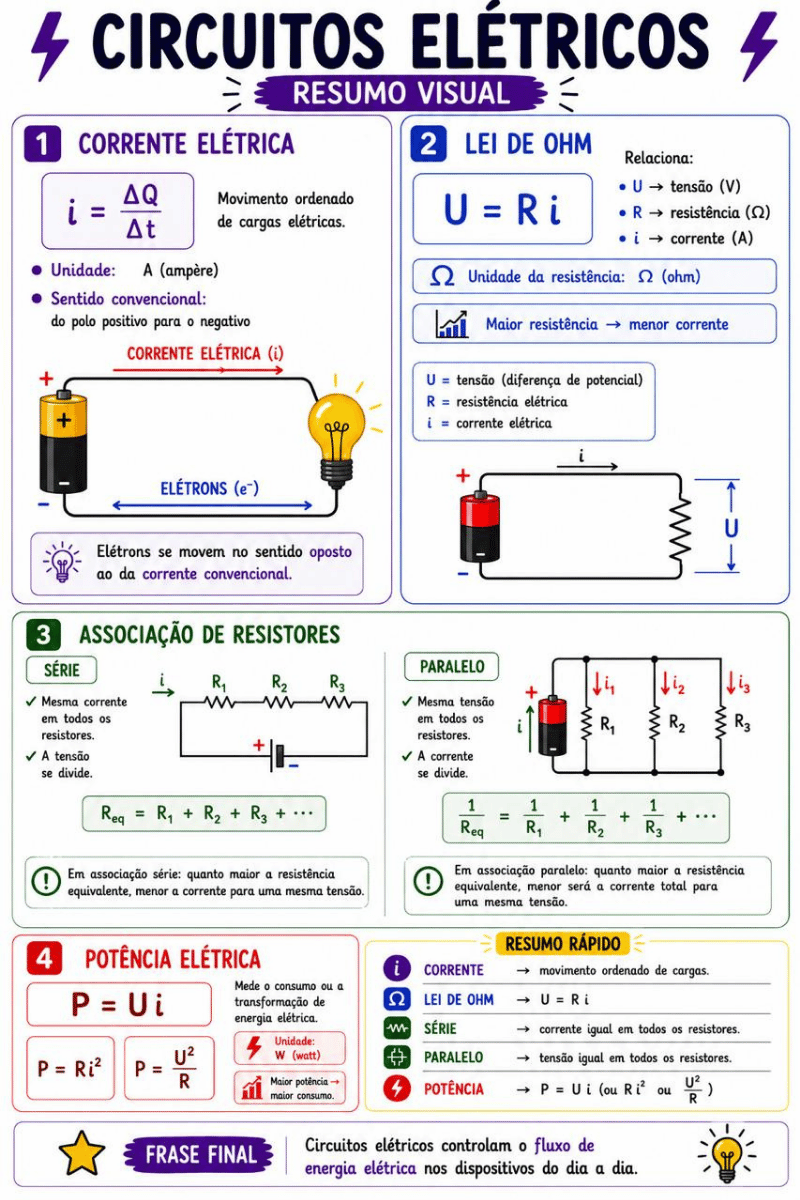 Resumo visual de Física 6