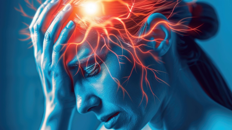 Migraine illustration