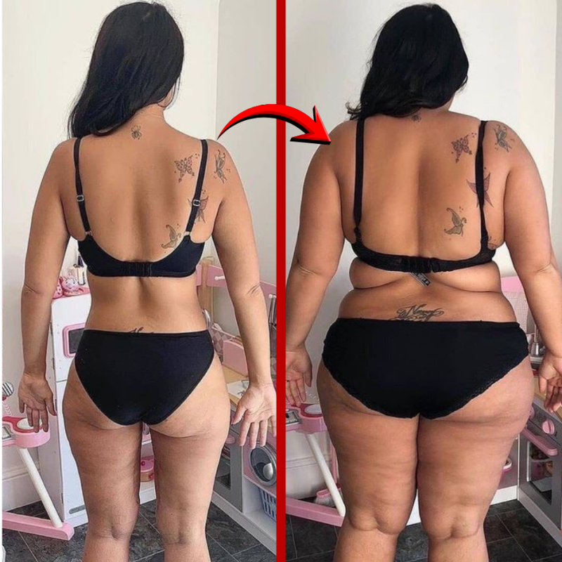 Transformação corporal antes e depois